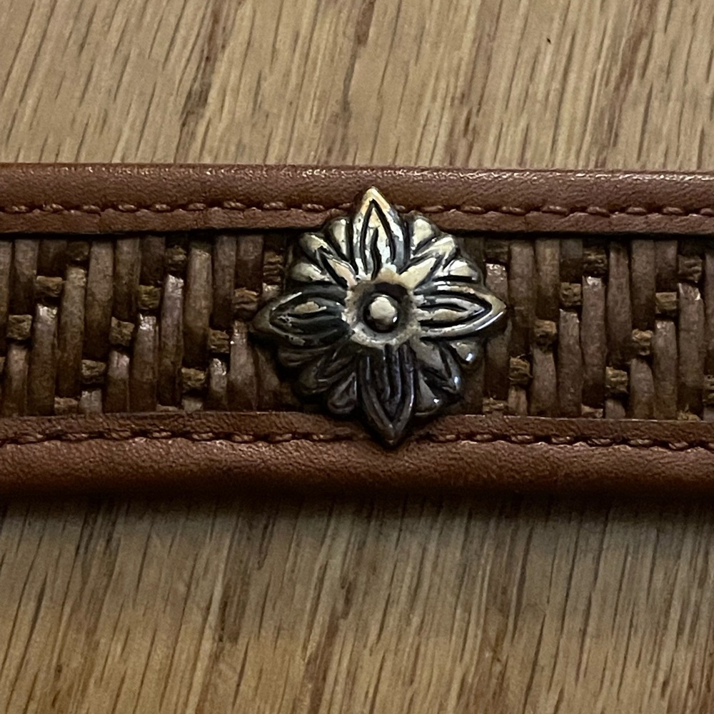 VINTAGE FOSSIL WOMENS BROWN LEATHER BELT SIZE M Western - Picture 7 of 7